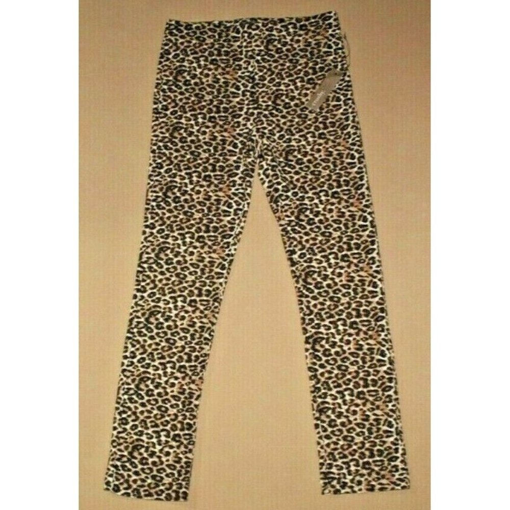 NWT CROSBY Womens Leopard Print Pants Leggings Size S
